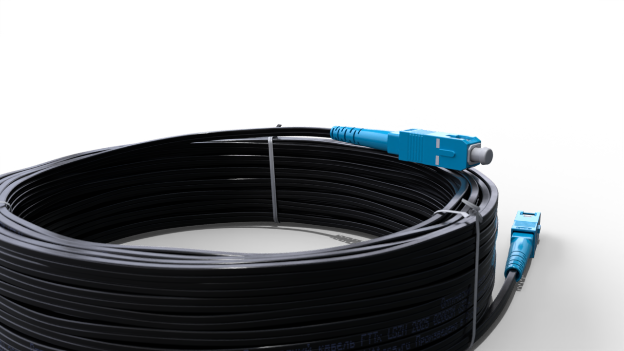 Оптический патч-корд FTTh SC/APC-SC/APC с выносным элементом FRP - 15 метров