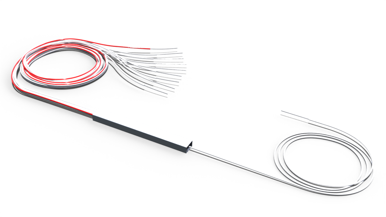 Комбинированный оптический делитель PLC 10G PON 1x9 (15:85-8) с 0.9 мм