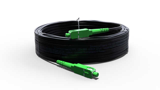 Оптический патч-корд FTTh SC/APC-SC/APC без выносного элемента, Металл - 1 метр