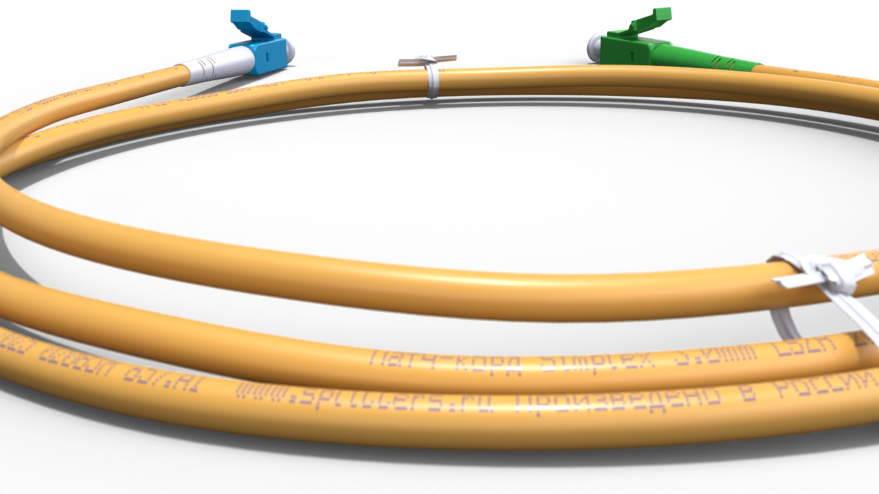 Патч-корд оптический simplex 3.0мм LC/APC-LC/UPC - 0.5м