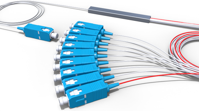 Комбинированный оптический делитель PLC 10G PON 1x9 (90:10-8) с коннектором SC/UPC