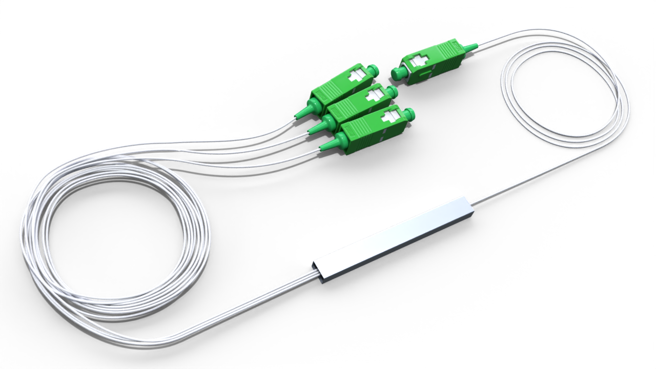 Оптический делитель PLC 1x3 с коннектором SC/APC