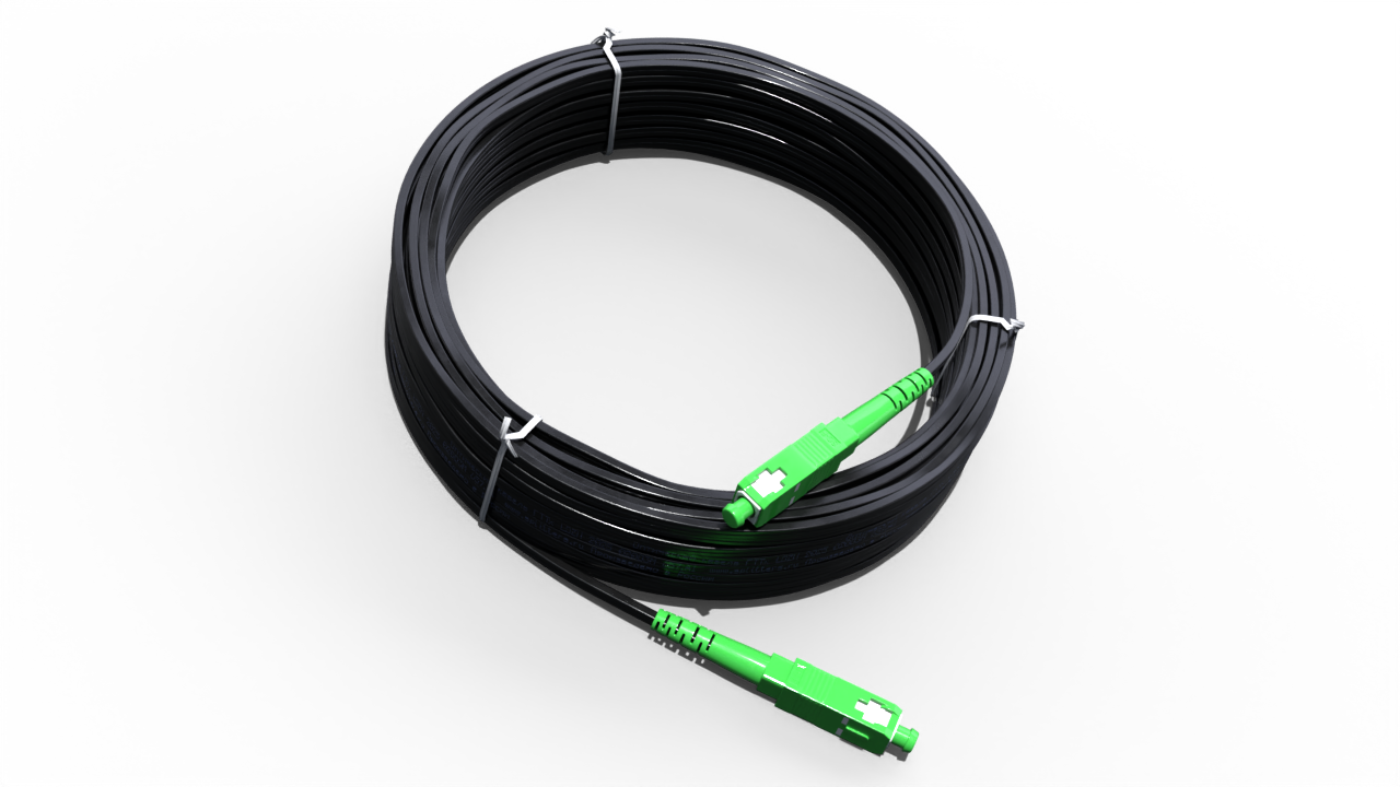 Оптический патч-корд FTTh SC/APC-SC/APC без выносного элемента, Металл - 1 метр