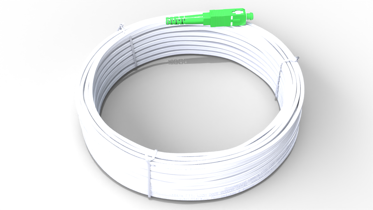 Оптический патч-корд FTTh SC/APC-SC/APC без выносного элементом, FRP - 1 метр