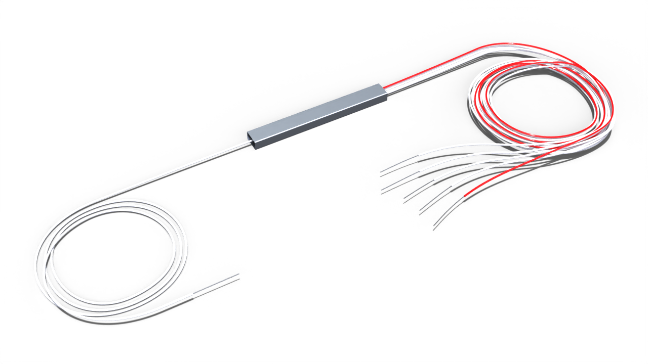 Комбинированный оптический делитель PLC 10G PON 1x5 (95:5-4) с 0.9 мм