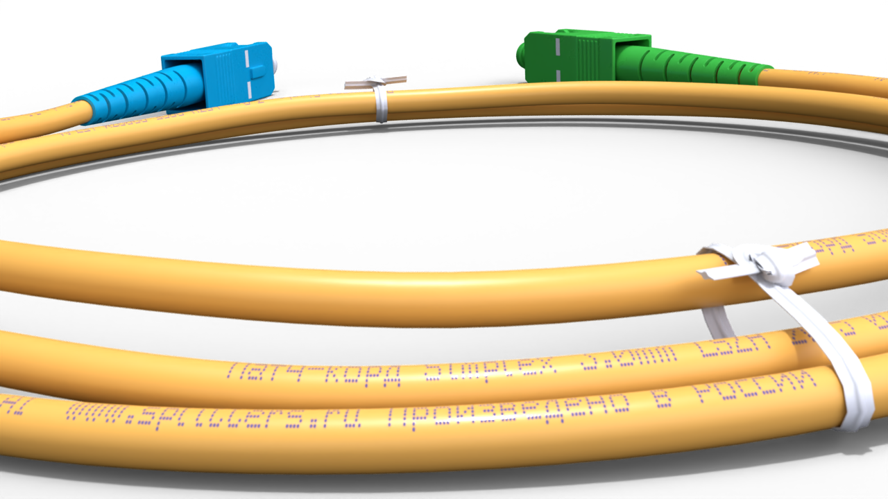 Патч-корд оптический simplex 3.0мм SC/APC-SC/UPC - 0.5м