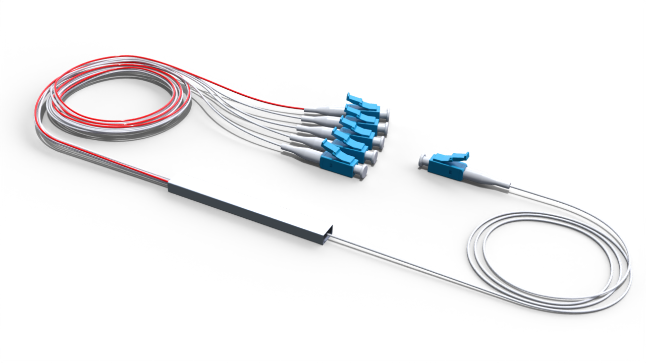 Комбинированный оптический делитель PLC 10G PON 1x5 (95:5-4) с коннектором LC/UPC