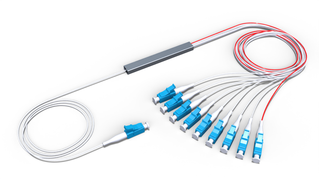 Комбинированный оптический делитель PLC 10G PON 1x9 (90:10-8) с коннектором LC/UPC