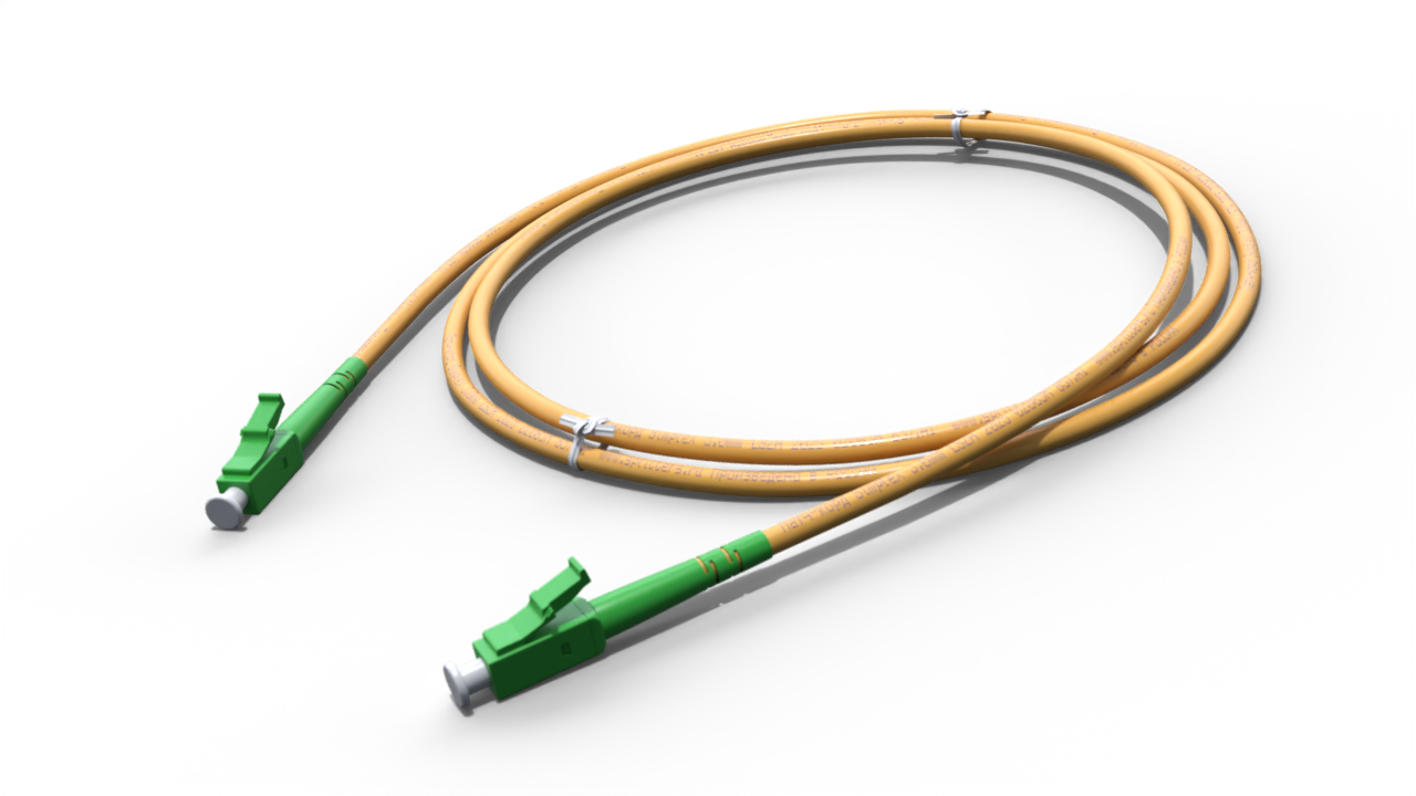 Патч-корд оптический simplex 3.0мм LC/APC-LC/APC - 0.5м