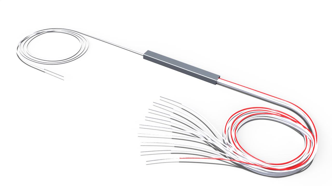 Комбинированный оптический делитель PLC 10G PON 1x9 (15:85-8) с 0.9 мм