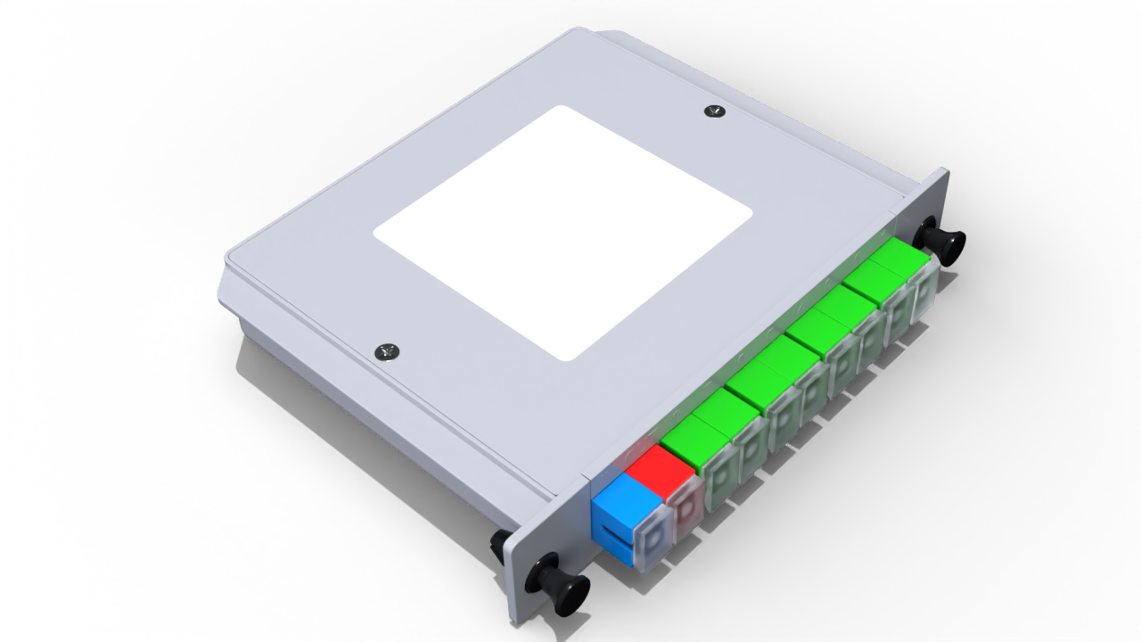 Модульный оптический делитель PLC 10G PON 1x9 (90:10-8) с коннектором SC/APC