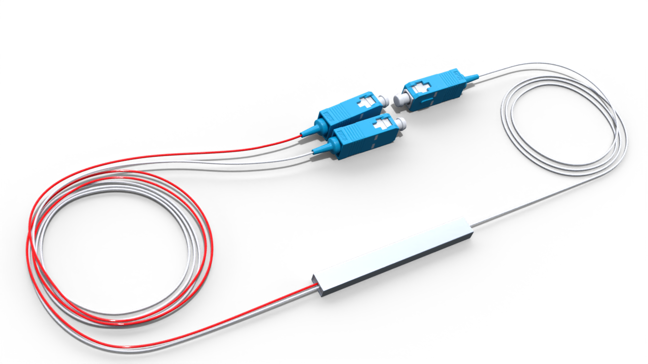Оптический делитель PLC 40/60 без корпуса с коннектором SC/UPC
