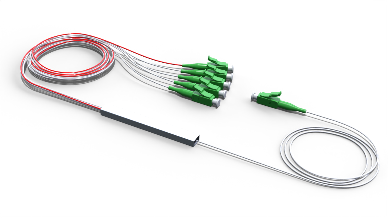 Комбинированный оптический делитель PLC 10G PON 1x5 (95:5-4) с коннектором LC/APC