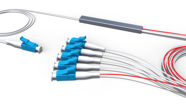 Комбинированный оптический делитель PLC 10G PON 1x5 (95:5-4) с коннектором LC/UPC