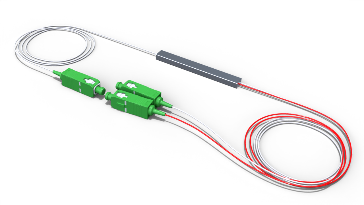 Дробный оптический делитель PLC 1/99 без корпуса с коннектором SC/APC