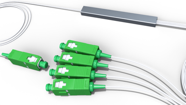 Оптический делитель PLC 1x4 с коннектором SC/APC