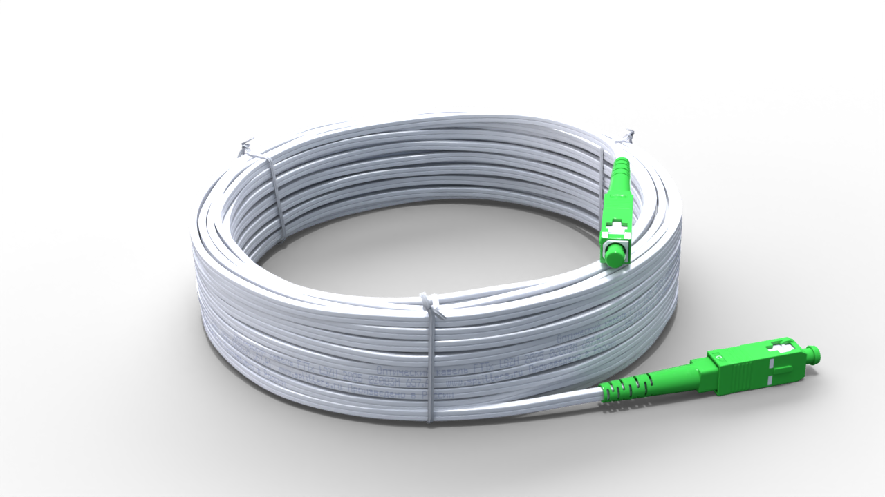 Оптический патч-корд FTTh SC/APC-SC/APC без выносного элементом, FRP - 1 метр