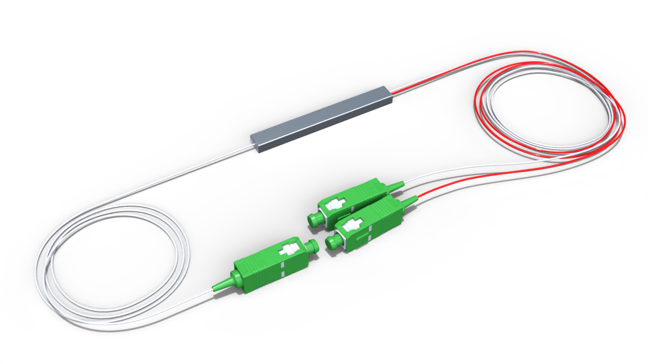 Дробный оптический делитель PLC 1/99 без корпуса с коннектором SC/APC