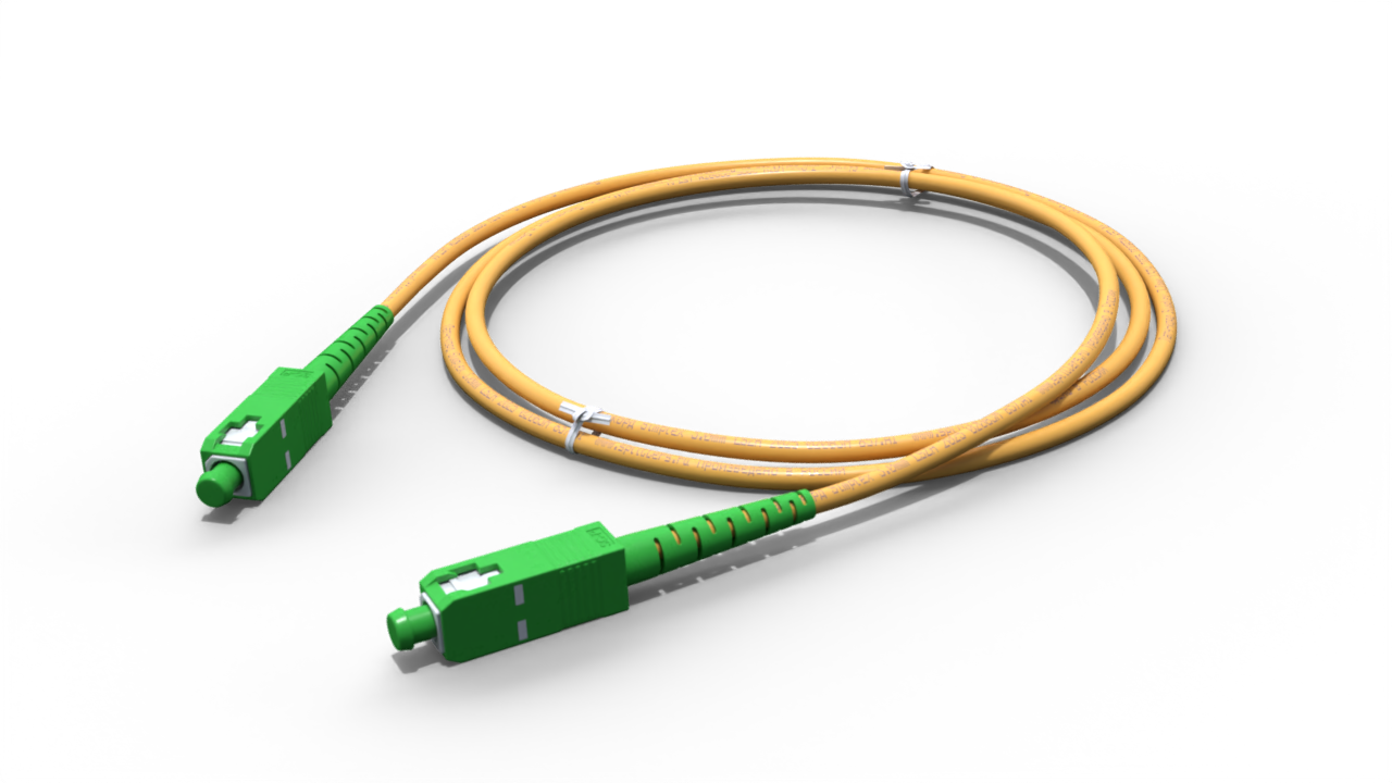 Патч-корд оптический simplex 3.0мм SC/APC-SC/APC - 0.5м