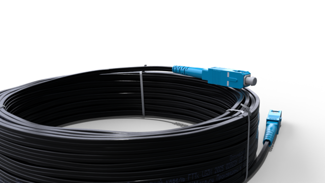 Оптический патч-корд FTTh SC/APC-SC/APC с выносным элементом FRP - 15 метров