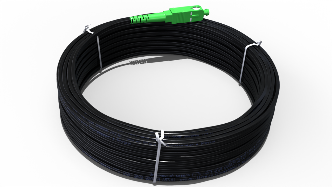 Оптический патч-корд FTTh SC/APC-SC/APC без выносного элемента, Металл - 1 метр