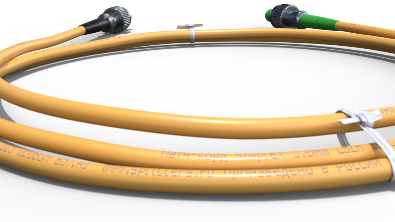 Патч-корд оптический simplex 3.0мм FC/APC-FC/UPC - 0.5м